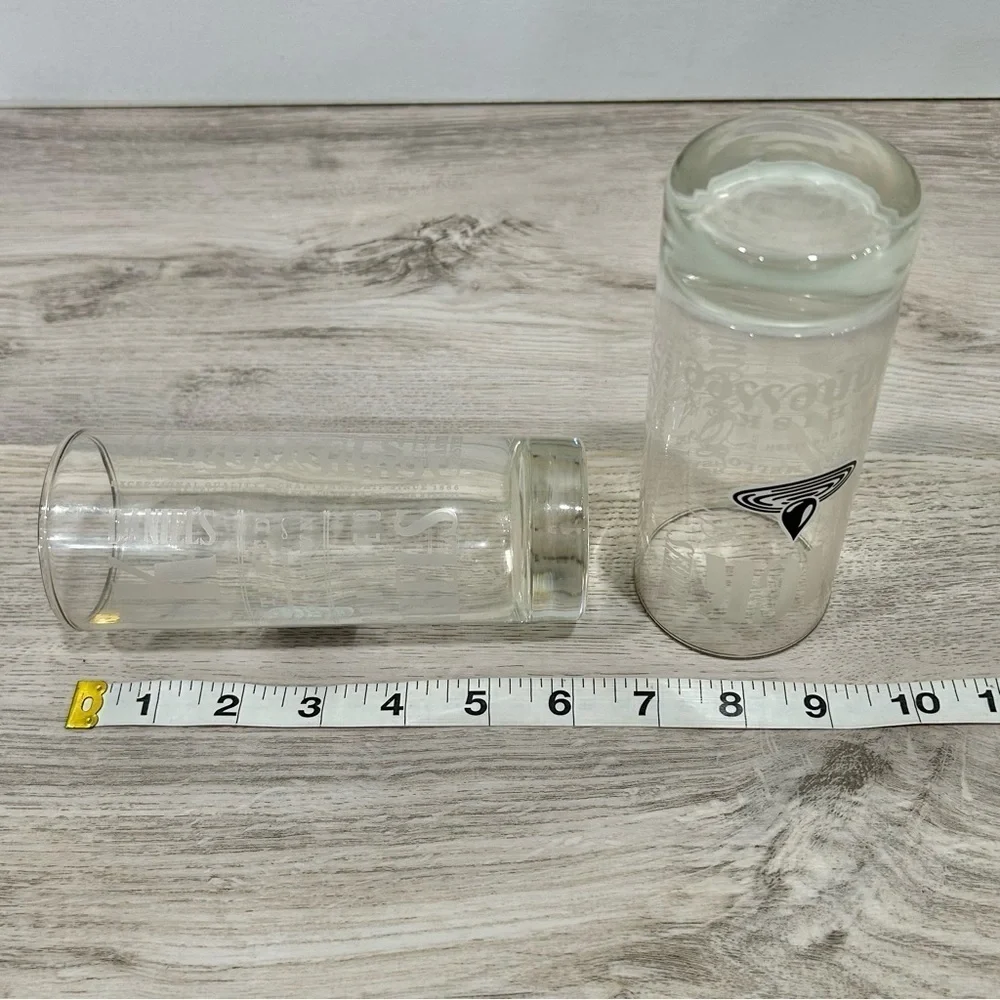 Jack Daniel’s Old No 7 Tennessee Whiskey Silver Rimmed Highball Glasses Set Of 2